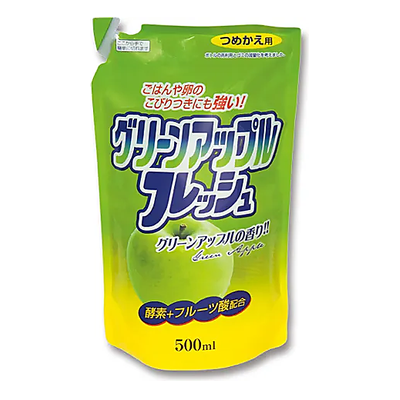 Rocket Soap Fruit Fresh Green Apple - Концентрированное средство для мытья посуды (сменный блок) 500мл