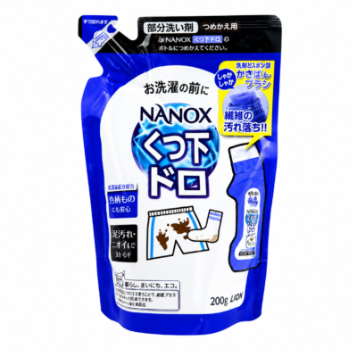 Lion Top Nanox for Mud Stains - Специализированное средство для предварительной обработки пятен грязи и земли со встроенной щёткой 200мл (сменный блок)