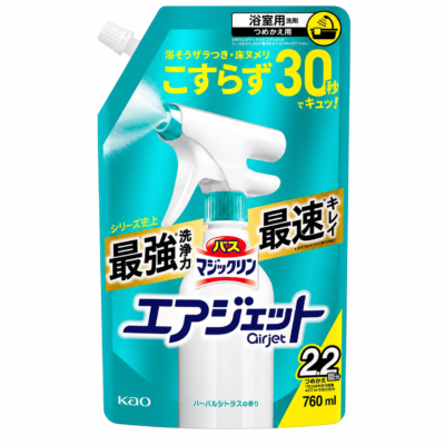 Kao Bath Magiclean Air Jet Herbal Citrus Ātras iedarbības vannas istabas tīrīšanas līdzeklis 760ml